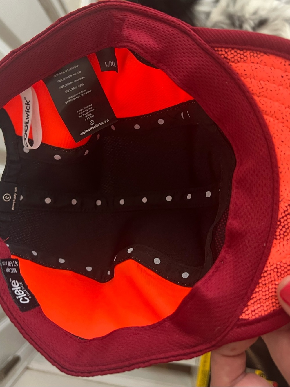 Ciele Red, Orange, and Black Bike Hat | L/XL - Picture 5 of 7